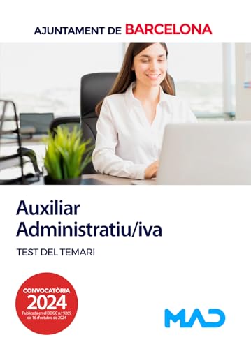Portada de Auxiliar Administratiu/iva de l´Ajuntament de Barcelona. Test del temari