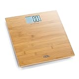Tap-On-Technik zum bequemen Einschalten der Waage: Einfach die Wiegefläche antippen, darauf stellen und die präzise Gewichtsermittlung beginnt. Gut lesbares LCD-Display mit großen schwarzen Ziffern