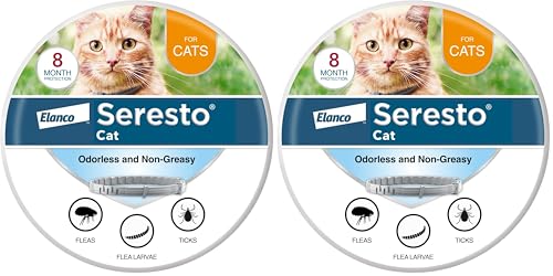 Seresto Cat Vet-Recommended Flea & Tick Treatment & Prevention Collar for Cats - 8 Months (Pack of 2)