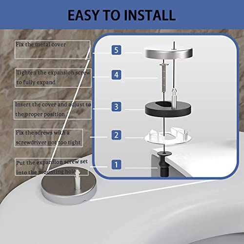 Couvercle de toilette à dégagement rapide et abattant carré blanc soft close - 8