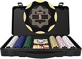 poker table top and chip set EXPERIENCE CASINO AUTHENTIQUE 14G - Chaque jeton de ce set pèse 14 grammes, fabriqué en composite d argile avec un noyau en fer intégré. Ce poids lourd offre une sensation tactile supérieure et un son satisfaisant lors de l empilage, reproduisant fidèlement l atmosphère des tournois professionnels pour vos soirées poker entre adultes.