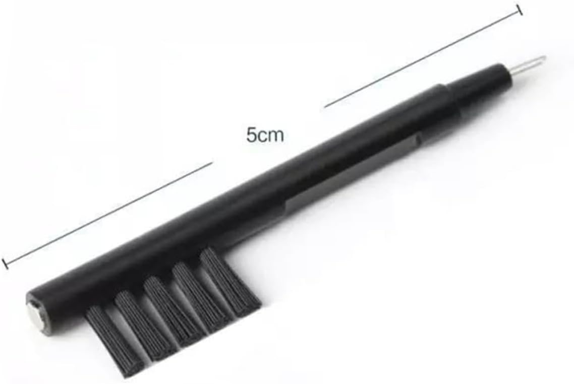 5pcs U-Shaped Hearing Aid Cleaning Brush Multi-Functional Wax Remover with Magnet for Easy Battery Replacement Durable and Practical Hearing Amplifier Cleaner Black