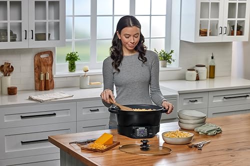 BLACK+DECKER 7-in-1 Digital Multicooker, 7QT Family Size, Ceramic Nonstick, Neat ’N Clean™ Technology, Slow Cook, Steam/Boil, Precision Roast, Sear/Sauté, Rice, Sous Vide, Keep Warm, by BLACK+DECKER - Image 4