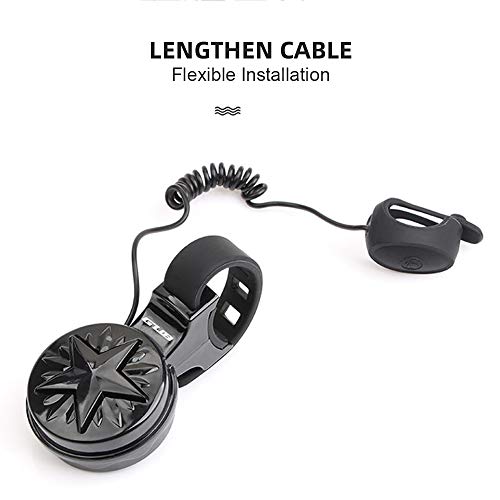 Buzina de bicicleta, Romacci Buzina de bicicleta eletrônica Bicicleta Bell Mini buzina de bicicleta