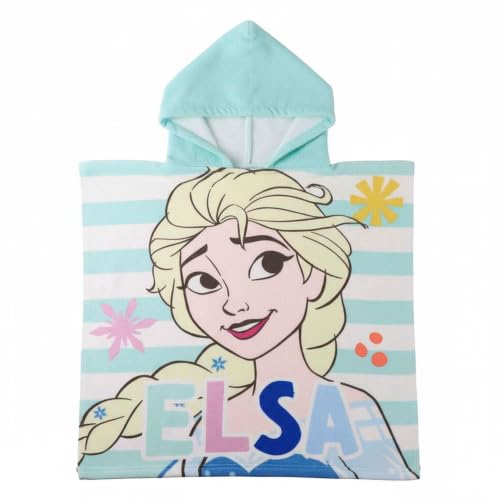 Poncho Frozen Niño y Niña - Poncho Infantil Frozen con Capucha y Secado Rápido, Toalla Poncho Niños, Playa, Piscina y Verano, Baño Infantil Ligero y Absorbente