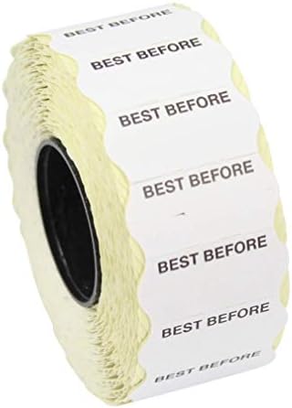 Panther PL-2612 Date Coding Gun with 3 Rolls of White Permanent 'Best Before' Labels with Black Text