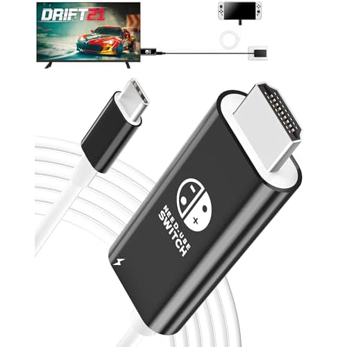 Portable Switch Dock, USB C to HDMI Cable Compatible with Nintendo Switch, Steam Deck, Legion Go, MSI Claw, ROG Alloy, Docking Station for TV, Nintendo Switch Adapter Accessories with PD Charge