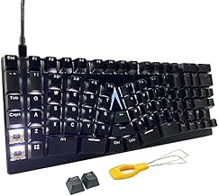 Ergonomic Mechanical Gaming Keyboard, X-Bows Butterfly Layout Mech Keebs, USB-C Wired 80% Ergo KB with Hotkeys and White Backlit for Desktop Computer PC (Lite, Gateron Brown Switches)