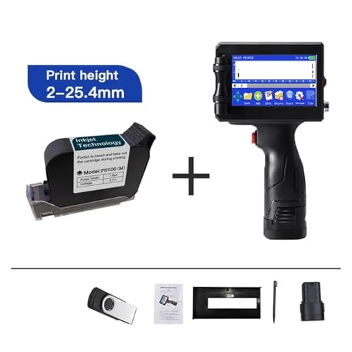 Imprimante d'étiquettes portable code lot QR date péremption jet d'encre noir