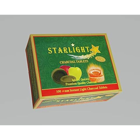 Starlight Apple Tree Flavor 40mm Charcoal Box of 100 Quick Hookah Coals Cover