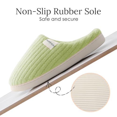 HUXMEYSON Slippers for Women, Warm Memory Foam Comfy House Slippers with Anti-Skid Rubber Sole for Indoor and Outdoor4
