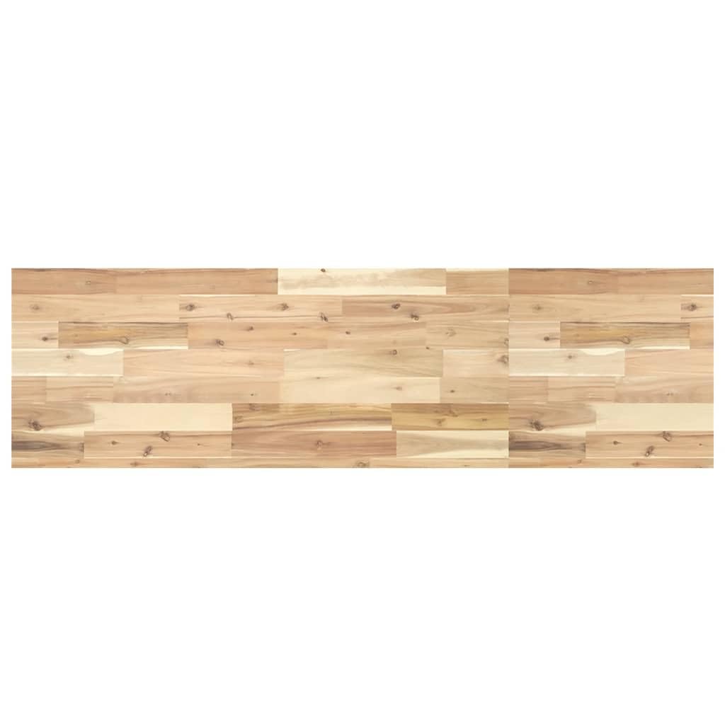 Plateau de table rectangulaire en bois massif d'acacia robuste 140 x 40 cm