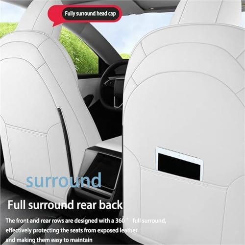 Housses de siège pour Tesla Model Y coussin confort cuir noir Juniper - 3