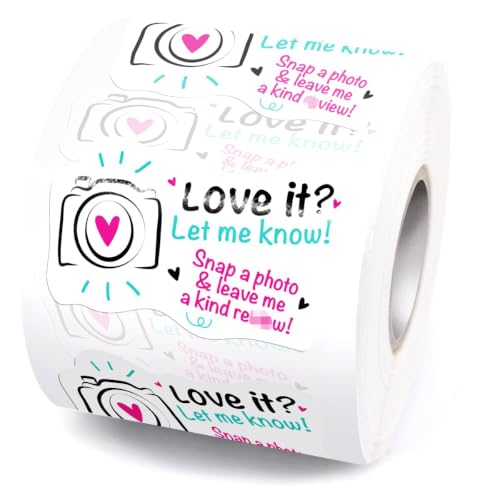 Littlefa Leave a Review Sitckers, Small Business Sticker Thank You Stickers