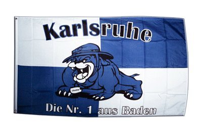 Flaggenfritze Deutschland-Fahne Mit Bulldogge – 90 X 150 Cm, Polyester, Doppelt Genäht, Inkl. Gratis Aufkleber, Mit Metallösen