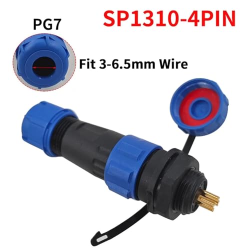 Conectores SP13 SP1310 de 4 Pines enchufe macho hembra IP68 impermeable para cables 2