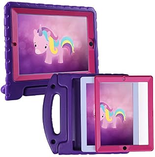 HDE Case for iPad 2 3 4 Kids Shockproof bumper Hard Cover Handle