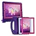 HDE Case for iPad 2 3 4 Kids Shockproof bumper Hard Cover Handle Stand with Built in Screen Protector for Apple iPad 2nd 3rd 4th Generation (Purple Pink)