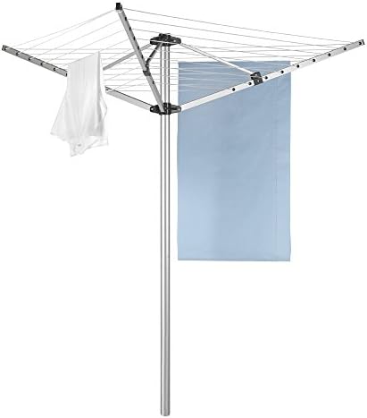 Metaltex 3-Arm, 30m, Rotary Airer Washing Line, Aluminium, Silver, 30 m