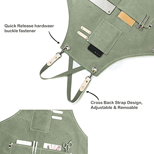 Carrotez Adjustable Over Sized Plus Size Canvas Apron With Pockets Men And Women Aprons #TOP6