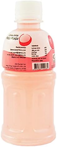 Mogu Mogu Juice with Nata De Coco, Lychee, 64.92 Ounce, (Pack of 6)
