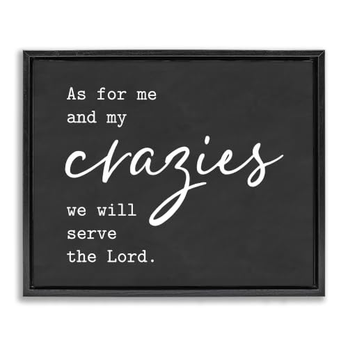 'Religious Family Quote Serve The Lord'| Floating Frame Canvas Art