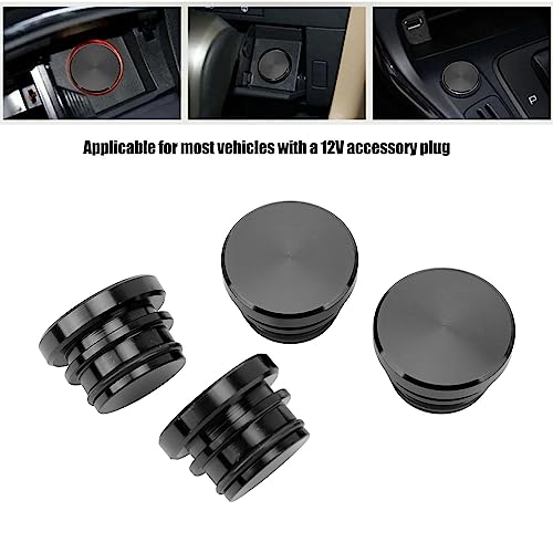 4 peças de liga de alumínio para acendedor de cigarros para veículos com plugue acessório de 12 V (p