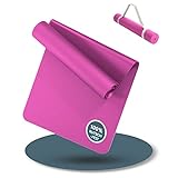 LILENO SPORTS Yoga Matte Pink (180x60cm) inkl. Tragegurt - Sport und Yogamatte extra rutschfest in 4 mm Dicke - Gymnastikmatte und Fitnessmatte für Workout und Yoga - Sportmatte für Zuhause