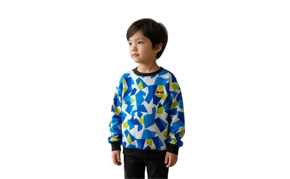 Image of SS Sales Kids Sweatshirt Full Sleeve | Cartoon Patch | Cotton Warm Wear Pullover for Boys Girls | Casual Stylish Top