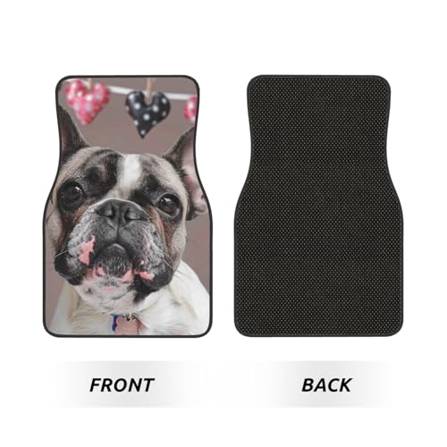 Alfombrillas de coche bulldog francés para viajes familiares y trayectos con mascotas 2