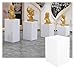 Supporti a piedistallo per decorazione eventi, forti colonne cubiche portanti per sculture nuziali e espositore da tavolo da dessert immagine