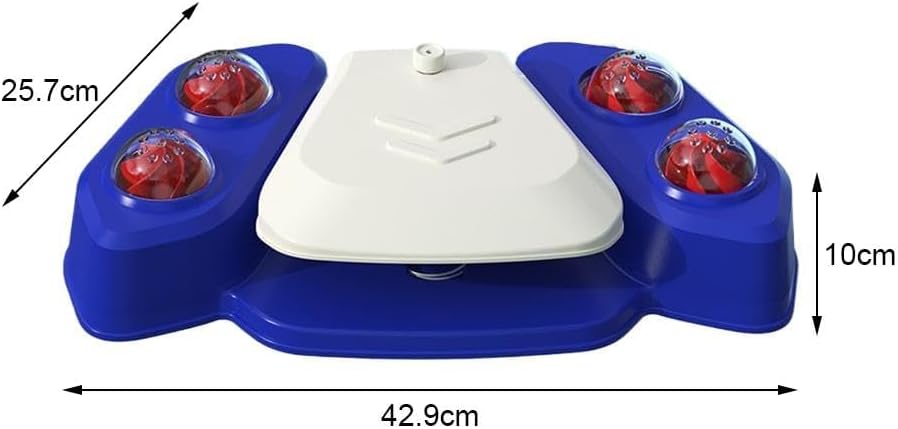Dog Sprinklers Outdoor Toy, Water Pet Entertainment Toy, Large Dog Water Fountain, Interactive Dogs Fountain Water Bowl with Adjustable Spray for Play and Drinking in Outdoor Garden Yard (Blue, 17")