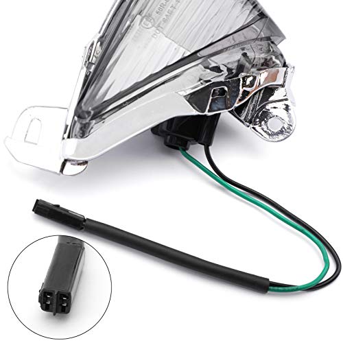 Areyourshop Front Turn Signals For Lens for Kawasaki ZX14R 2006-2010, ZX10R 2006-2007, ZX636/ZX6R 2005-2010, Ninja 650F 2006-2008, Concours 2008-2010 (Smoke)