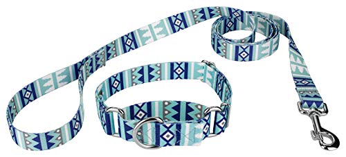 Country Brook Petz - Snowy Pines Martingale Dog Collar And Leash - Christmas Collection With 17 Festive Designs (1 Inch, Medium) #TOP16
