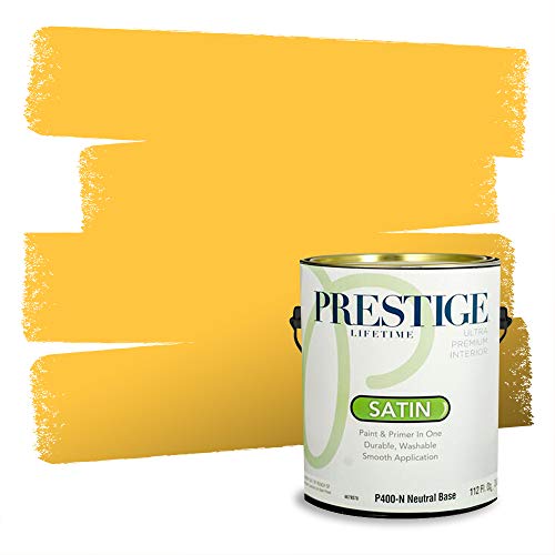 PRESTIGE Paints P400-N-3004-1BVP Paint and Primer In One, 1 gallon, golden Spell