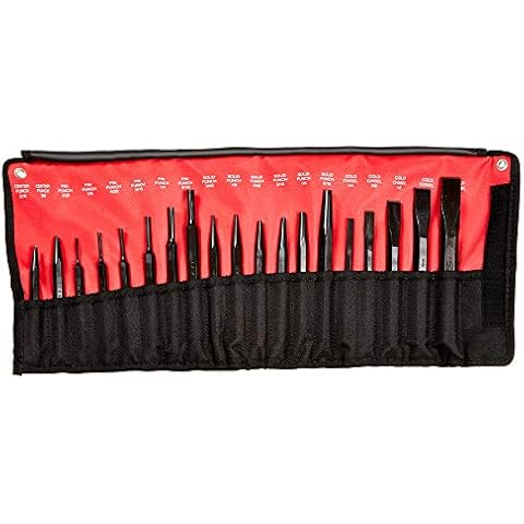 Mayhew Tools 61019 Punch and Chisel Set, 19-Piece, Black Oxide Finish Cover