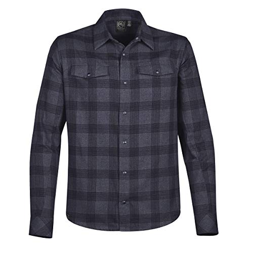 Image of Stormtech MEN'S LOGAN SNAP FRONT SHIRT SFX-1 NAVY/CARBON S