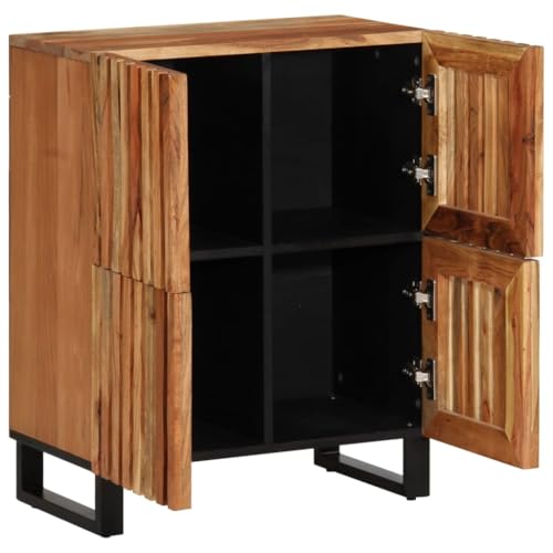 Buffet en bois d'acacia massif véritable huilé style industriel