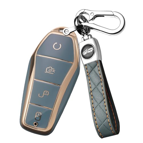 Coque de clé BYD Seal U et Dolphin en TPU robuste pour télécommande 4 boutons