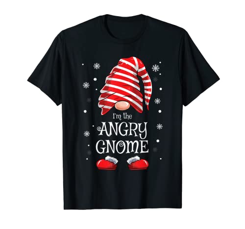 Angry Gnome Funny Matching Family Group Christmas Camiseta