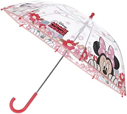 Minnie Mouse 42cm Transparent Manual Umbrella,Pink,SP-088-0347