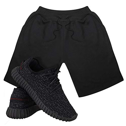 Bermuda Moletom Preto/M - Tenis Yzi Preto/45