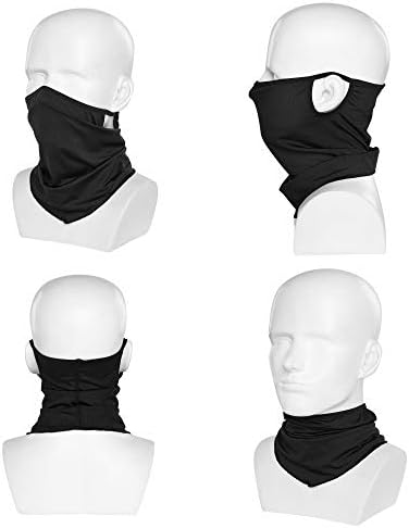 Sakiida Soft Neck Gaiter | Neck Warmer Thin Bandana Face Covering Washable with Earloops| Snoods for Men Women