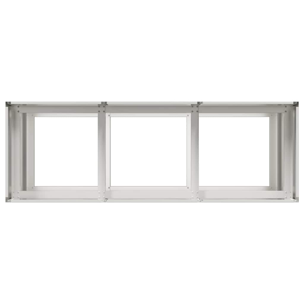 Ogrodnik ze stali nierdzewnej 120 x 40 x 80 cm | Duża pojemność, otwarte dno, drenaż, wsporniki wewnętrzne, do roślin warzywnych kwiatów na zewnątrz
