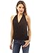 PattyBoutik Women's Drape Wrap Elastic Hem Tank Top (Black S)