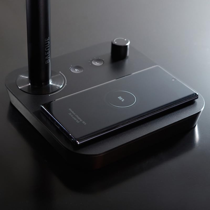 Miniatura 7 de La nueva lámpara (negro medianoche), lámpara de escritorio LED para oficina en casa, tecnología Dim2Amber, ajuste de temperatura de brillo y color,