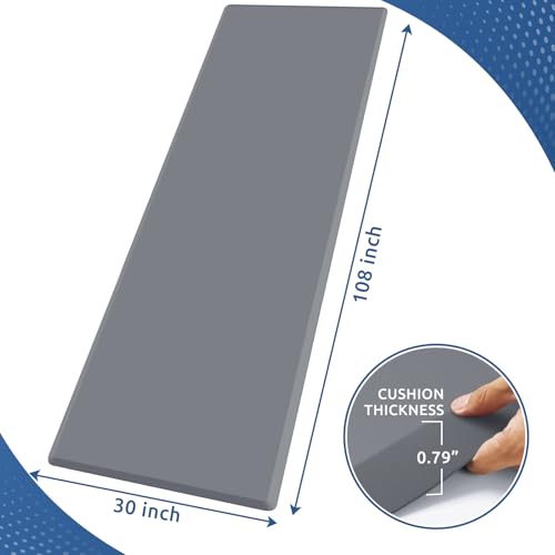 Image of 0.8 inch Thick Kitchen Mat Cushioned Anti Fatigue Rug Comfort Floor Mats | Water-Resistant, Non-Slip, Easy to Clean Comfort Floor Mat for Kitchen, Sink & Office, Multiple Colors & Sizes, 108 inch x 30 inch