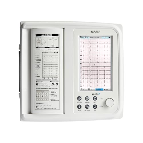 BIONET 33352 Neue 7 12-Kanal-EKG Cardio mit Touchscreen, 300 mm x 200 mm x 97,5 mm