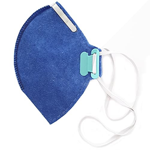 Kit com 10 Máscaras Pff2 Proteção Respiratória Regulável - Lubeka (AZUL)