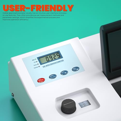 Generic Spectrophotometer, 350-1020nm Visible Spectrophotometer, 721 Digital Lab Spectrophotometer, Spectral Bandwidth 6nm Tungsten Lamp Equipment Photometer 110V - Thumbnail 4